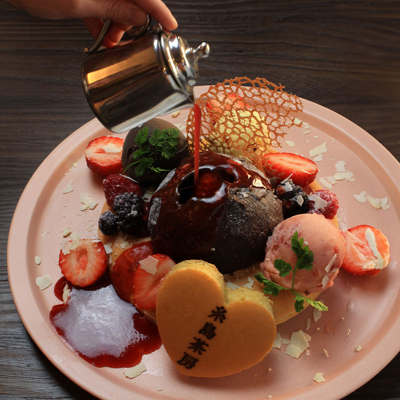 バレンタインパンケーキ